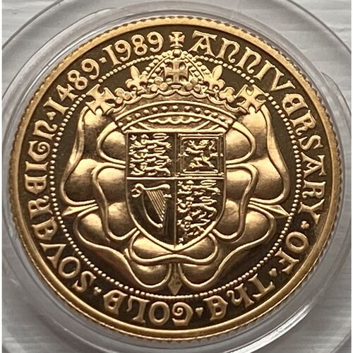 1989 QE11 proof full gold sovereign