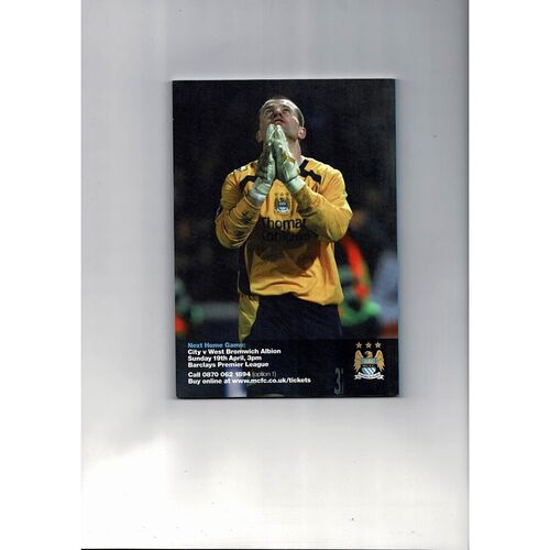 Manchester City v Hamburg UEFA Cup Football Programme 2008/09
