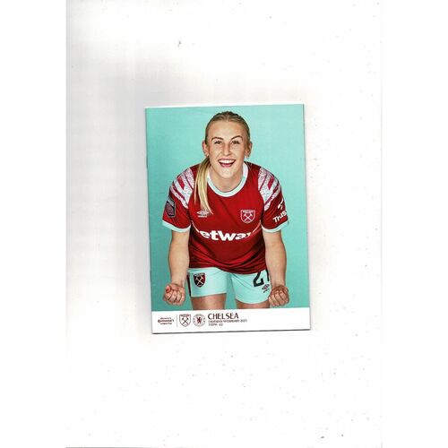 2022/23 West Ham United v Chelsea Womens League Cup Football Programme