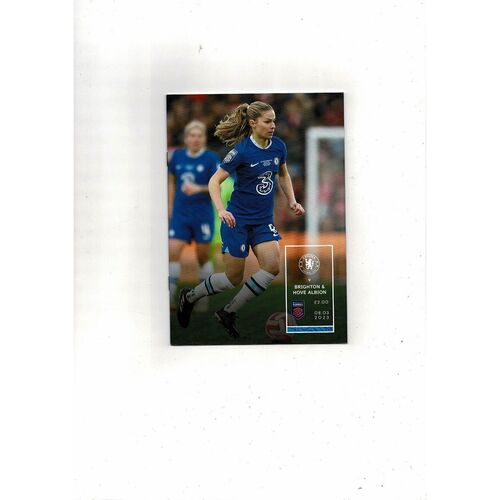 2022/23 Chelsea v Brighton Womens Super League Football Programme