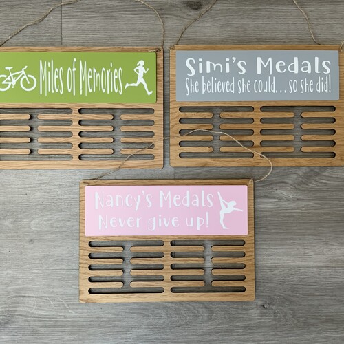 Customised Running Medal Hanger | Custom Medal Display Rack | Sports Medal Hanger | Medal Hanger For Runners | Medal Hanger For Cyclists Copy