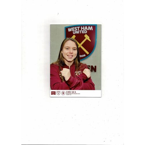 2021/22 West Ham United v Chelsea Womens League Cup Football Programme