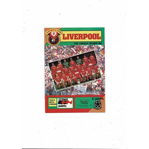 1984/85 Liverpool v Everton Football Programme