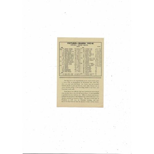 1945/46 Brentford v Portsmouth Football Programme