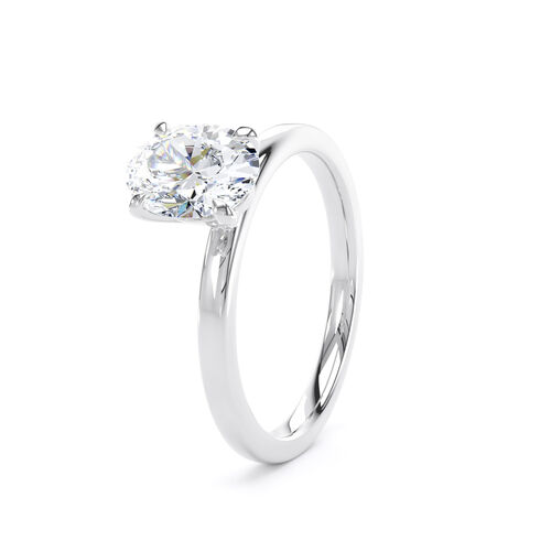 Oval solitaire with talon claw detail