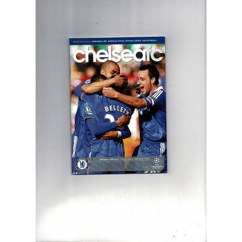 Chelsea v CFR CLUJ Champions League Football Programme + Match Ticket 2008/09