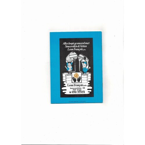 Club Brugge v Kuopion Palloseura European Cup Football Programme 1977/78