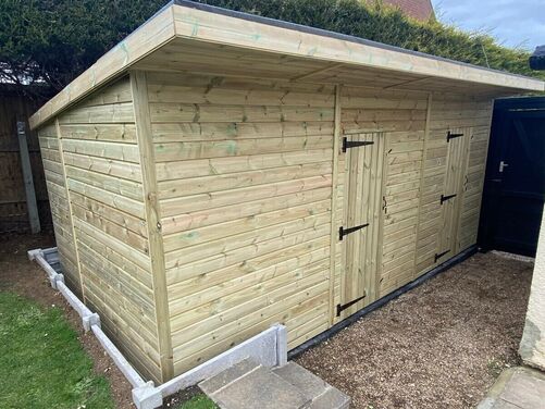 #P077 18x8 Pent Shed