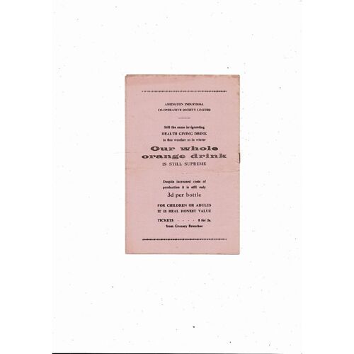 Northumberland County v Newcastle Northern Police Cup Final Programme 1957/58