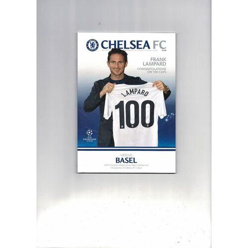 Chelsea v Basel Champions League Football Programme 2013/14