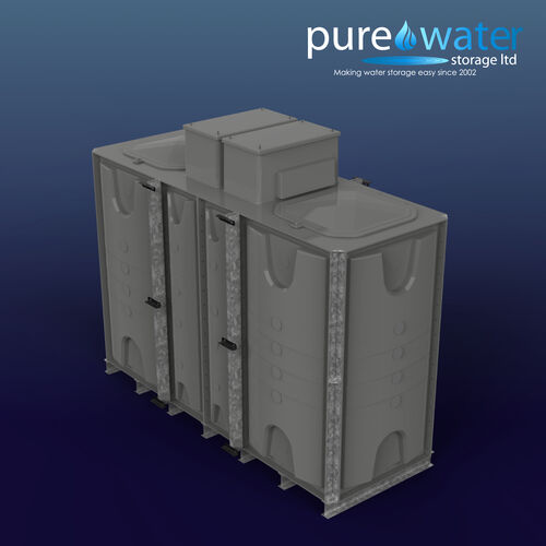 PW.3X1X2.IFB.DIV.AB(1+1) - 6000 LITRE DIVIDED SECTIONAL WATER TANK, INTERNALLY FLANGED BASE (IFB) C/W FVH