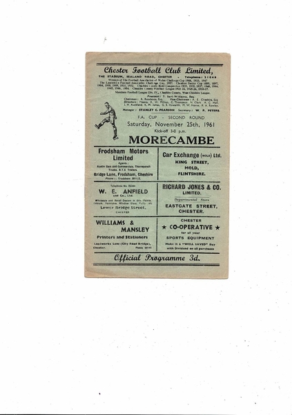 Many more Football Programmes listed today