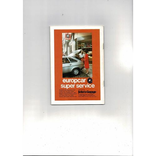 Hamrun Spartans v Dundee United European Cup Football Programme 1983/84