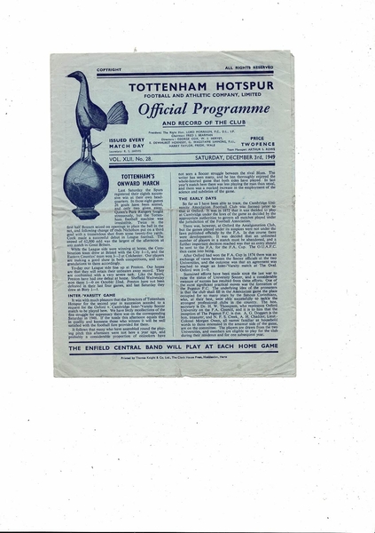 More Football Programmes being listed today