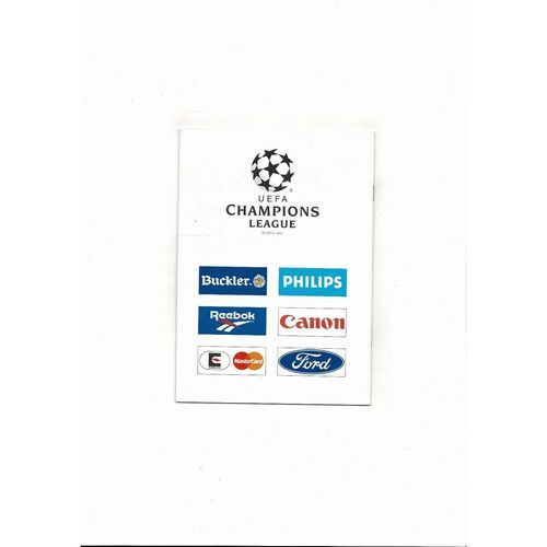 Paris St Germain v Spartak Moscow UEFA Champions League Football Programme 1994/95