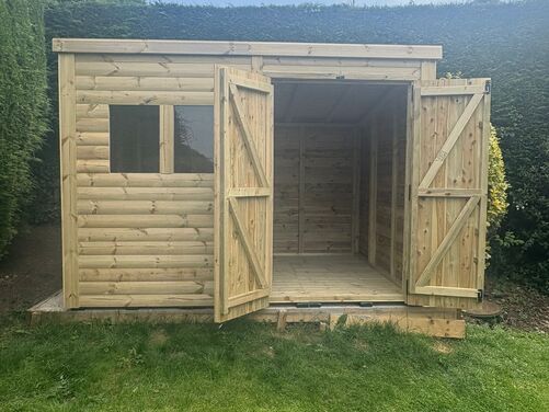 #P018 10x8 Pent Shed