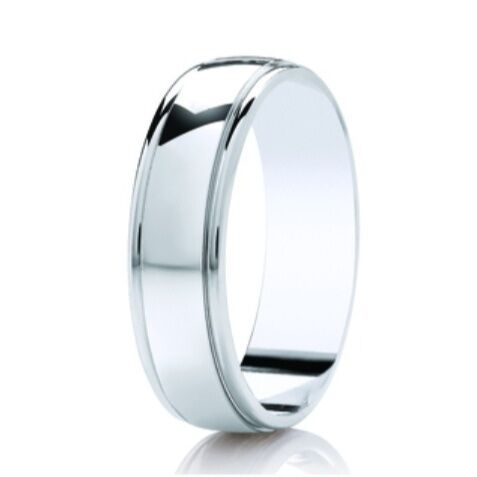 18ct 6mm DIAMOND CUT double groove soft court