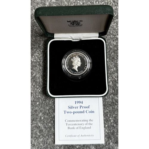 1994 FDC Silver Proof Two Pound Coin - 15.98g