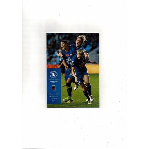 2021/22 Chelsea v Birmingham City Womens Super League Football Programme