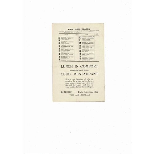 1950/51 Charlton Athletic v Tottenham Hotspur Football Programme