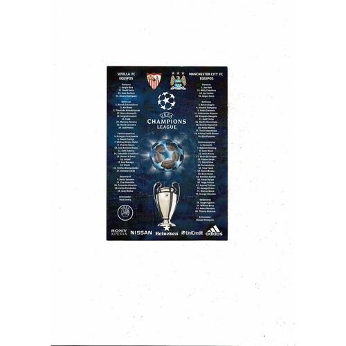 Sevilla FC v Manchester City Champions League Football Programme 2015/16