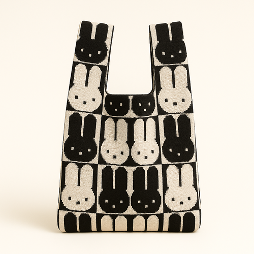 Bunny Grid Knit Bag