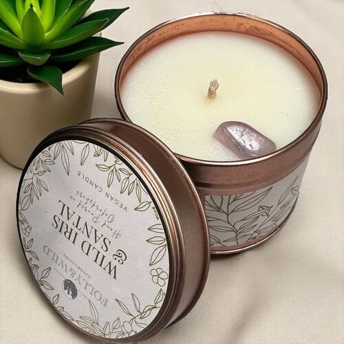 Wild Iris & Santal – 200g Tinned Candle