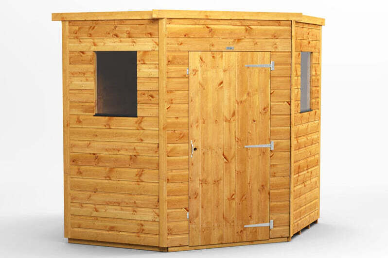 Corner Shed 6x6 Single Door with Window