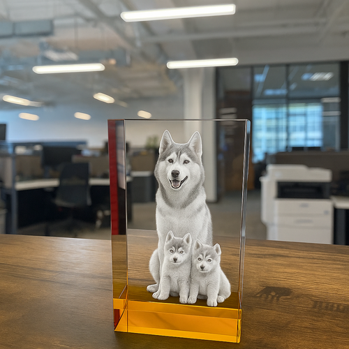 The Rio Super 3D Deluxe XX Large Honey Amber Crystal Block