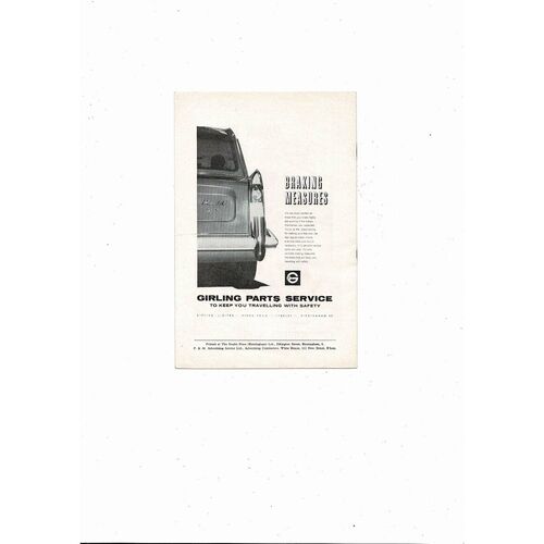 1962 England v Greece U23 Football Programme @ Birmingham City