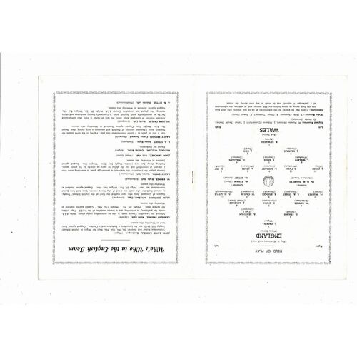 1956 England v Wales Schools International Football Programme @ Bristol City