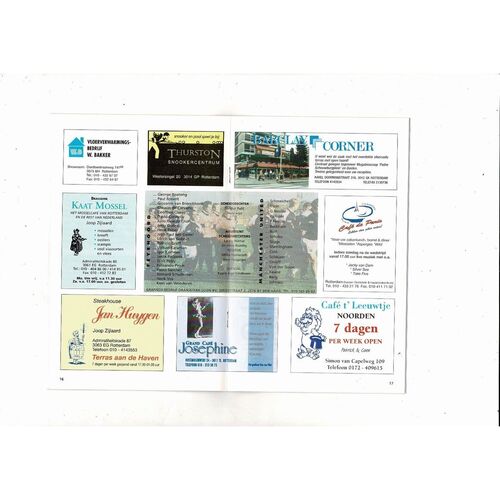 Feyenoord v Manchester United Champions League Football Programme 1997/98