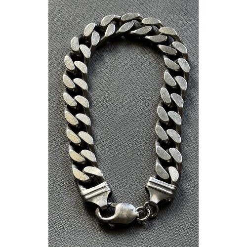 .925 Italian gents heavy sterling silver bracelet