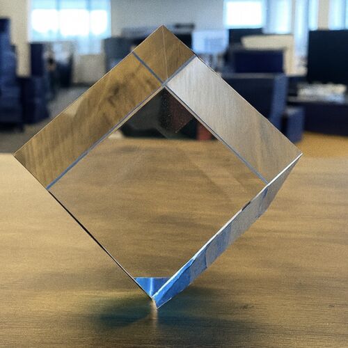 The Stunning 3D Iona Ocean Blue Colour Cube Crystal