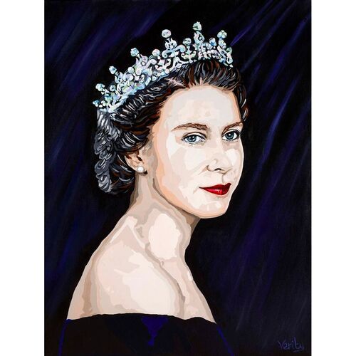 Original The Queen Painting by Sue Verity