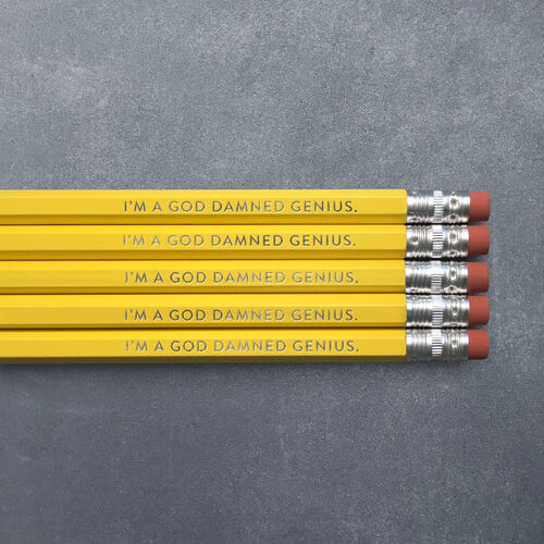 I'm A God Damned Genius Pencil Set