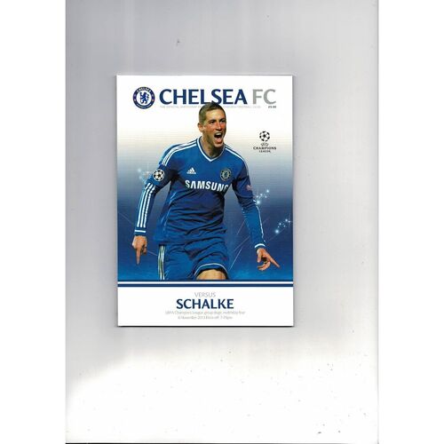 Chelsea v Schalke Champions League Football Programme 2013/14