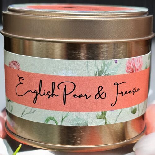 English Pear & Freesia Spring Tinned Candle