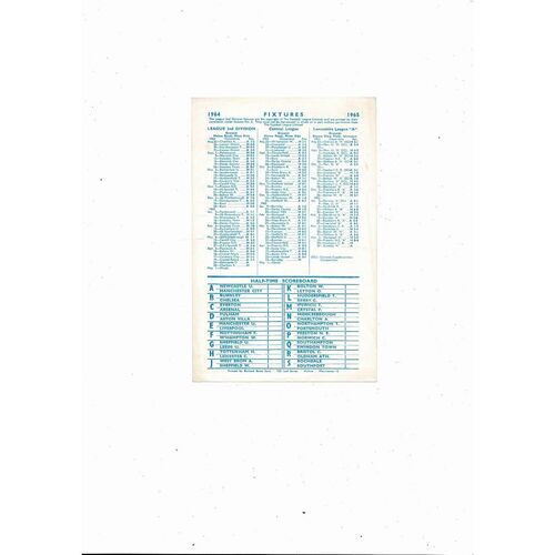 Manchester City v Barnsley Central League Football Programme 1964/65