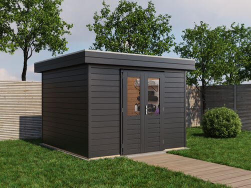 3.0mtr x 3.0mtr 28mm walled Flat Roof Cabin