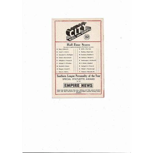 1959/60 Exeter City v Brentford FA Cup Football Programme