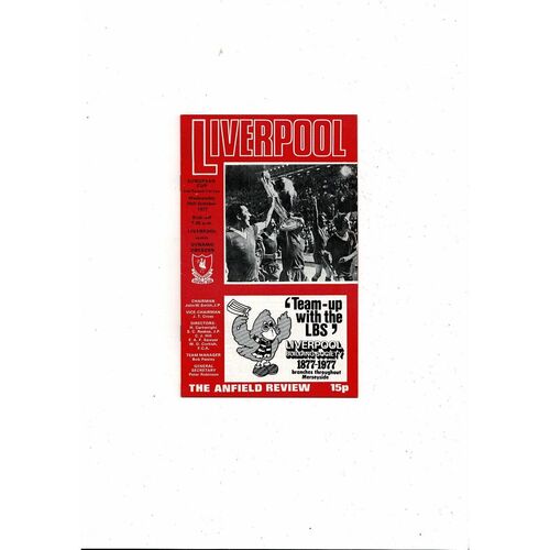 Liverpool v Dynamo Dresden European Cup Football Programme 1977/78