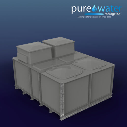 PW.2.5X2X1.IFB.DIV.AB(1+1) - 5000 LITRE DIVIDED SECTIONAL WATER TANK, INTERNALLY FLANGED BASE (IFB) C/W FVH