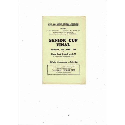 Headingley Rangers v Beeston St Anthonys Leeds Snr Cup Final 1965 @ Leeds Utd