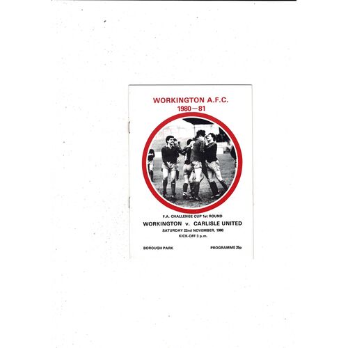 Workington v Carlisle United FA Cup Football Programme 1980/81