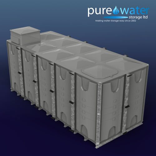 PW.5X2X2.IFB.AB - 20000 LITRE SECTIONAL WATER TANK, INTERNALLY FLANGED BASE (IFB) C/W FVH