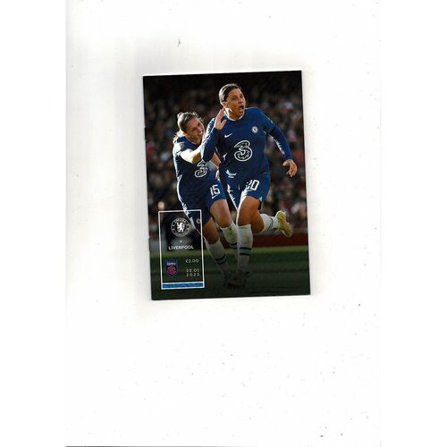 2022/23 Chelsea v Liverpool Womens Super League Football Programme January