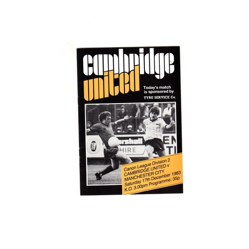 Cambridge United Home Football Programmes