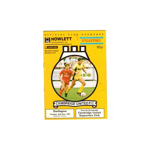 Cambridge United Home Football Programmes
