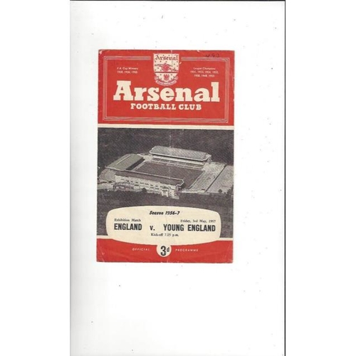 England v Young England Football Programmes